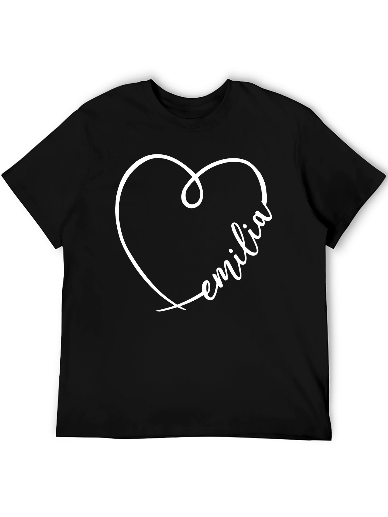 Emilia Heart Graphic Tee - Black