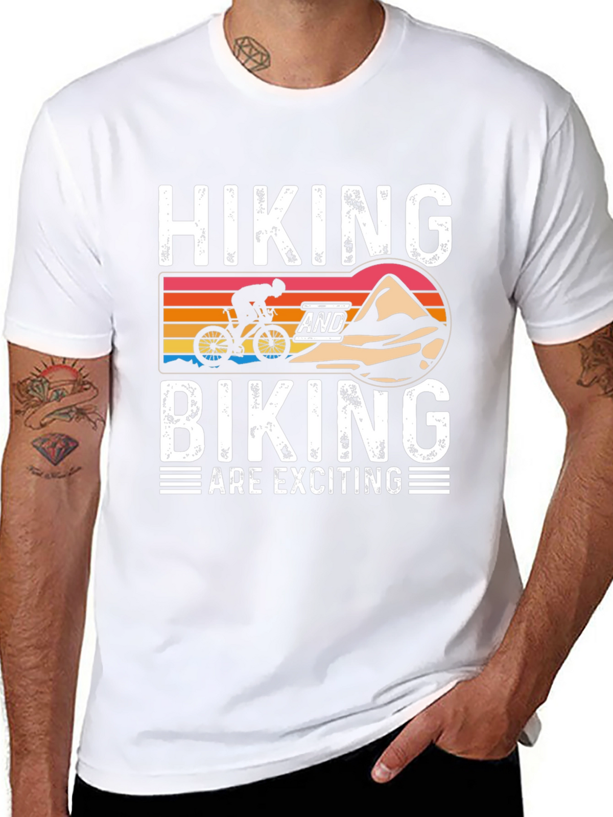 Hiking & Biking T-Shirt - Adventure Awaits!