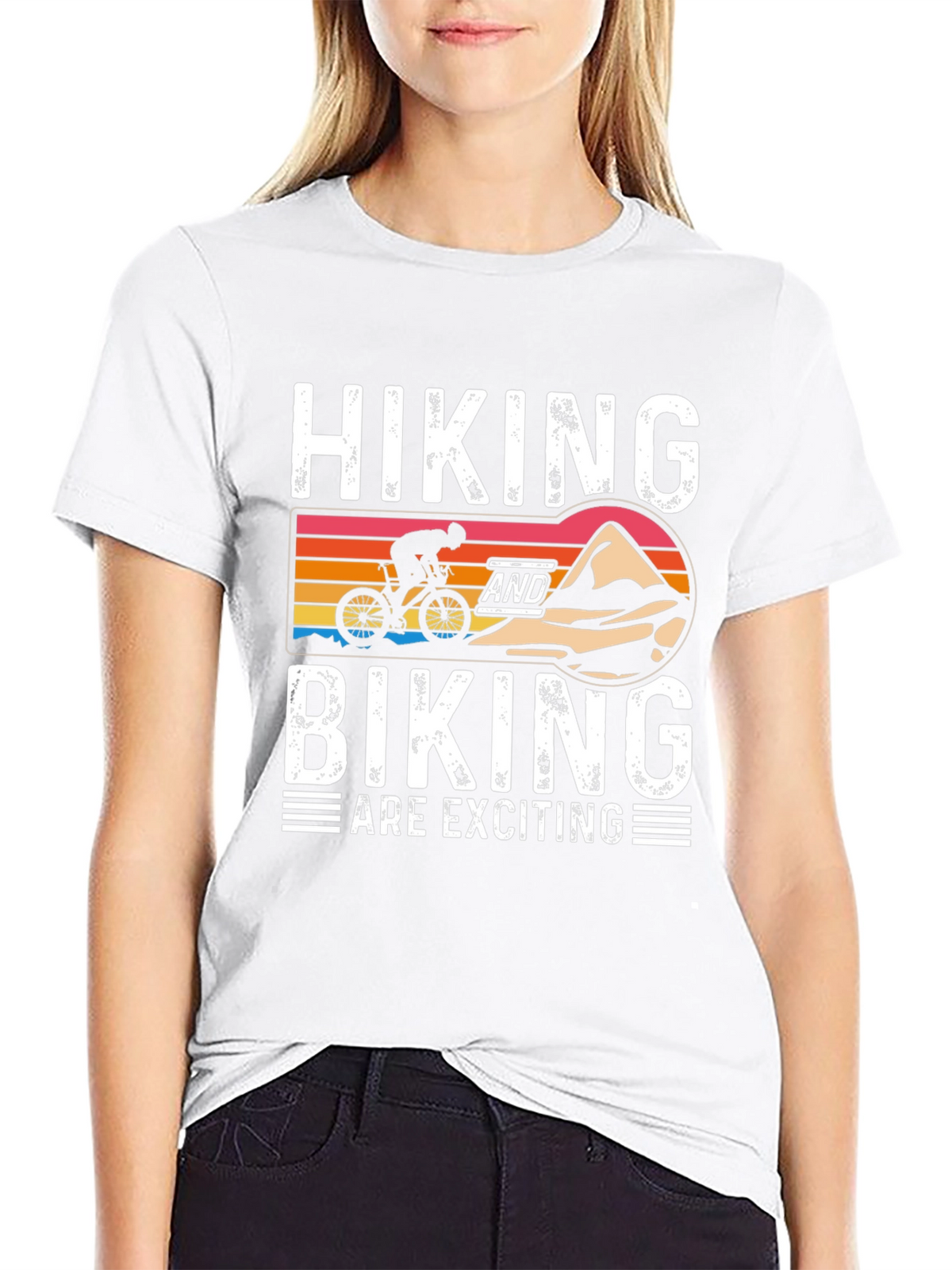 Hiking & Biking T-Shirt - Adventure Awaits!