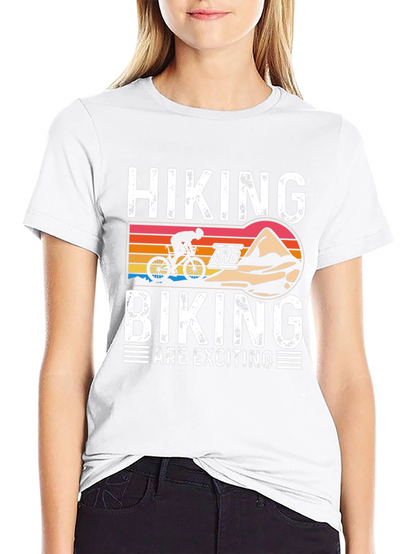 Hiking & Biking T-Shirt - Adventure Awaits!
