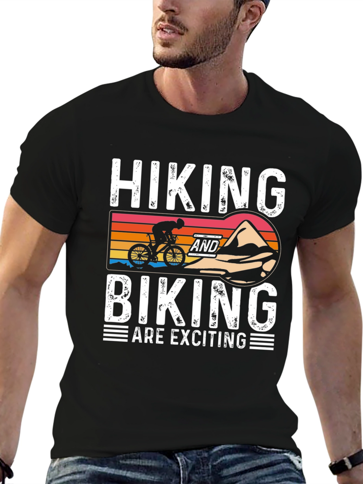Hiking & Biking T-Shirt - Adventure Awaits!