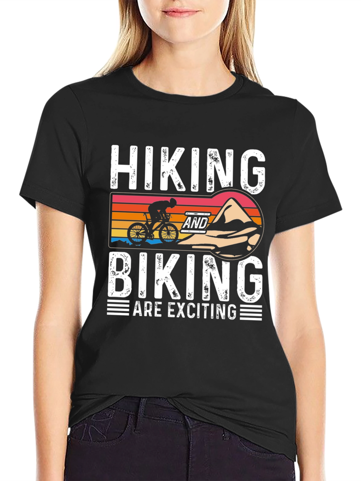 Hiking & Biking T-Shirt - Adventure Awaits!