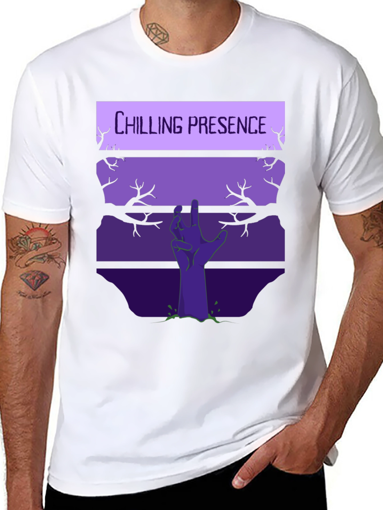 Chilling Presence Graphic T-Shirt
