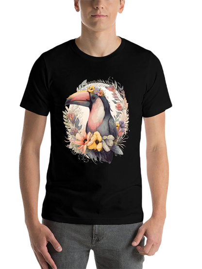 Tropical Toucan Floral Graphic Tee