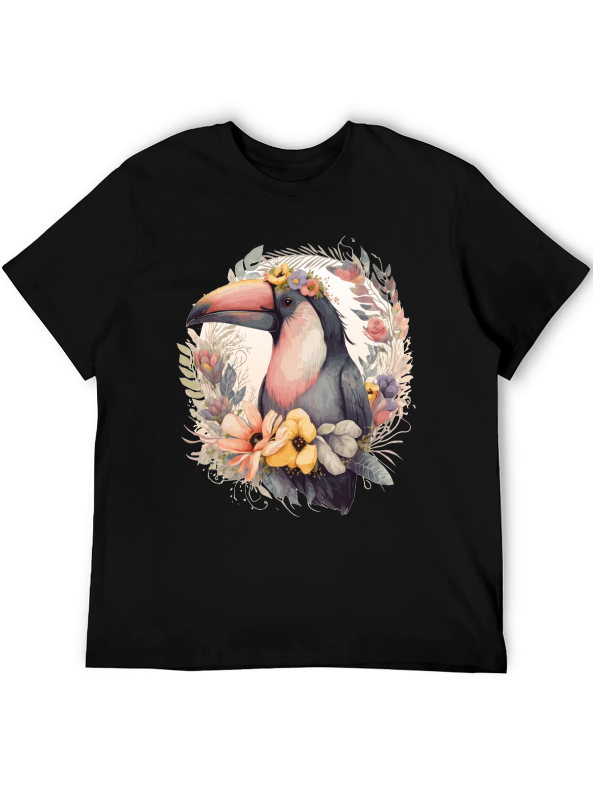 Tropical Toucan Floral Graphic Tee