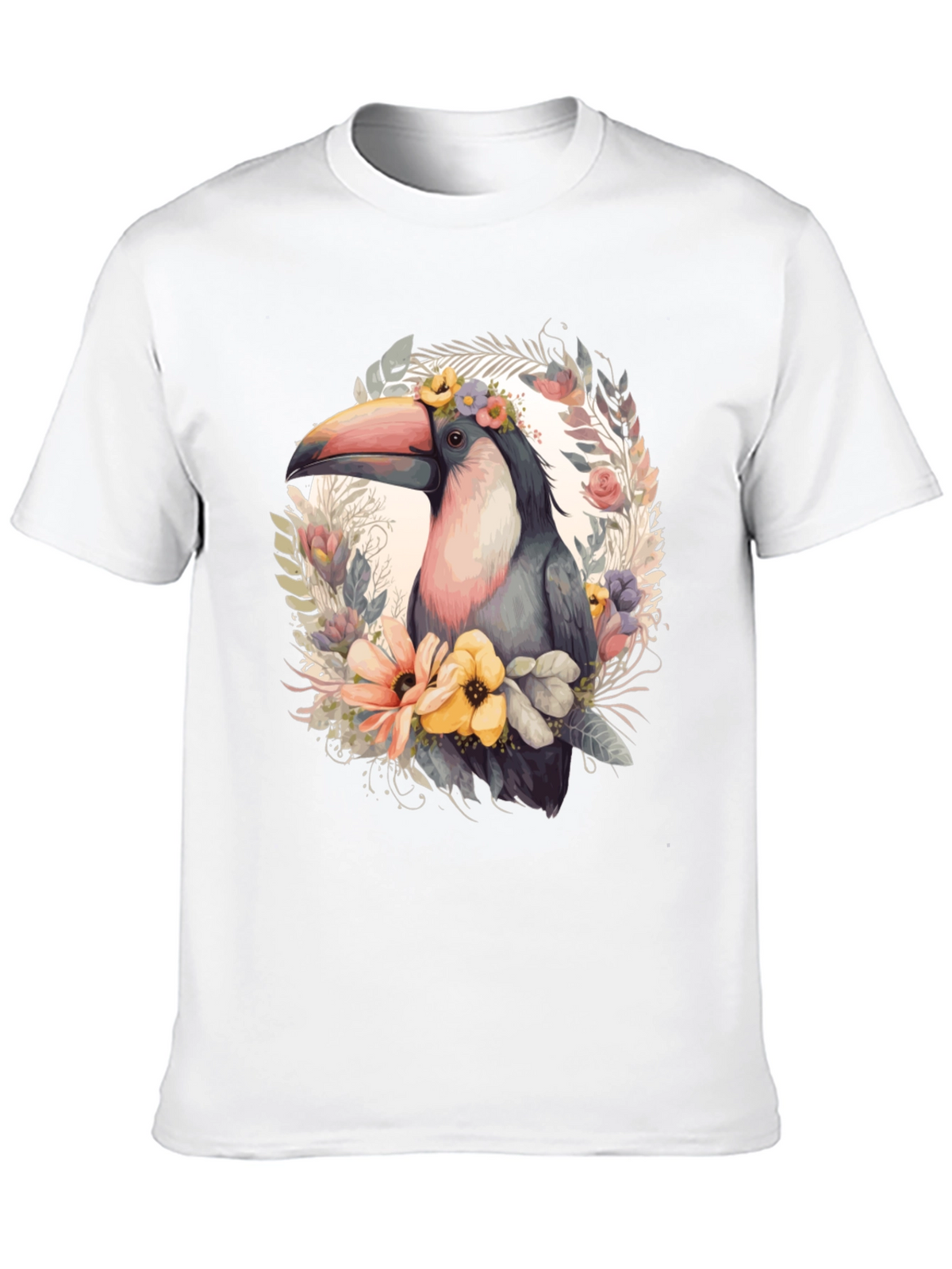 Tropical Toucan Floral Graphic Tee