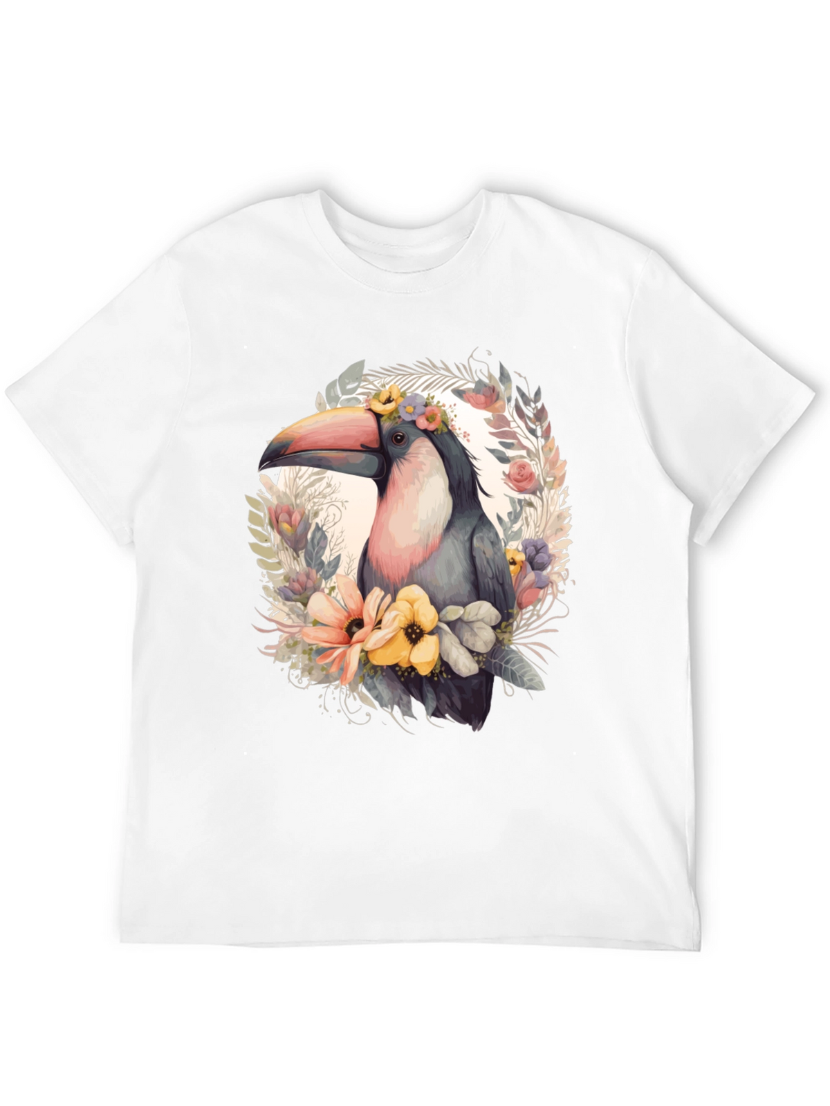 Tropical Toucan Floral Graphic Tee