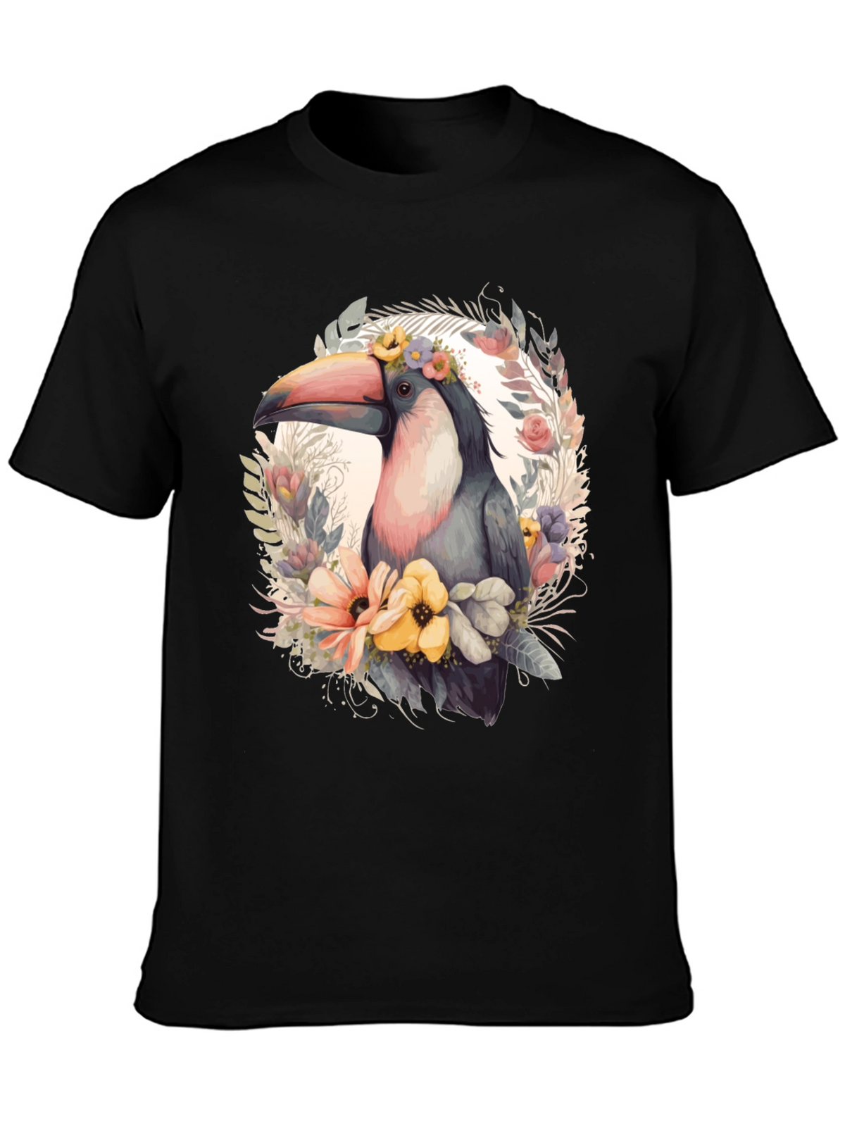 Tropical Toucan Floral Graphic Tee