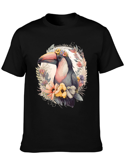 Tropical Toucan Floral Graphic Tee
