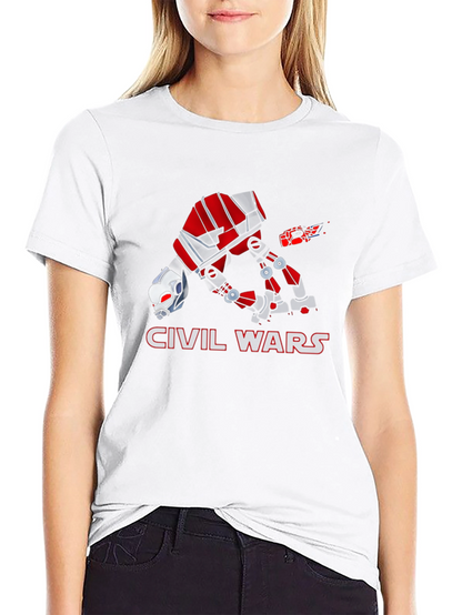 Civil War Ant-Man Graphic Print Black T-Shirt