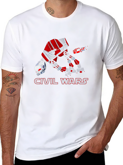 Civil War Ant-Man Graphic Print Black T-Shirt