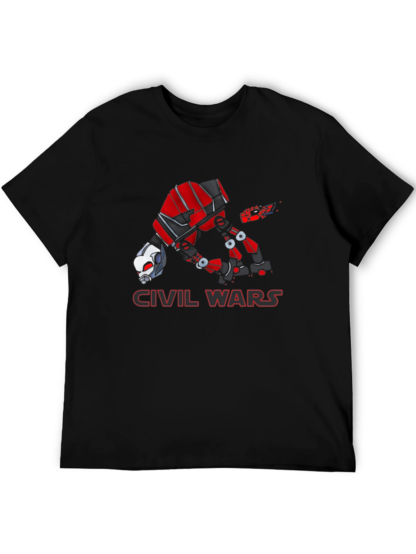 Civil War Ant-Man Graphic Print Black T-Shirt