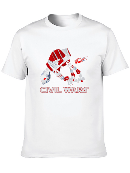 Civil War Ant-Man Graphic Print Black T-Shirt