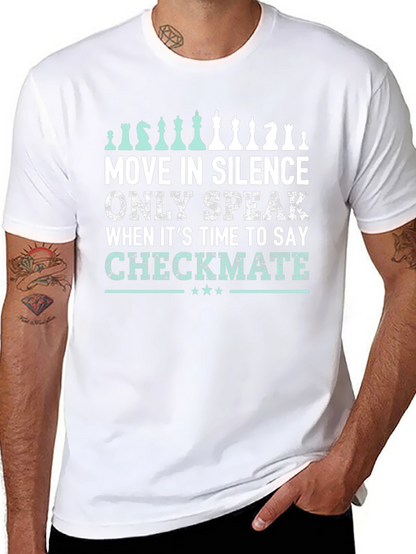 Move in Silence Chess T-Shirt - Checkmate Design