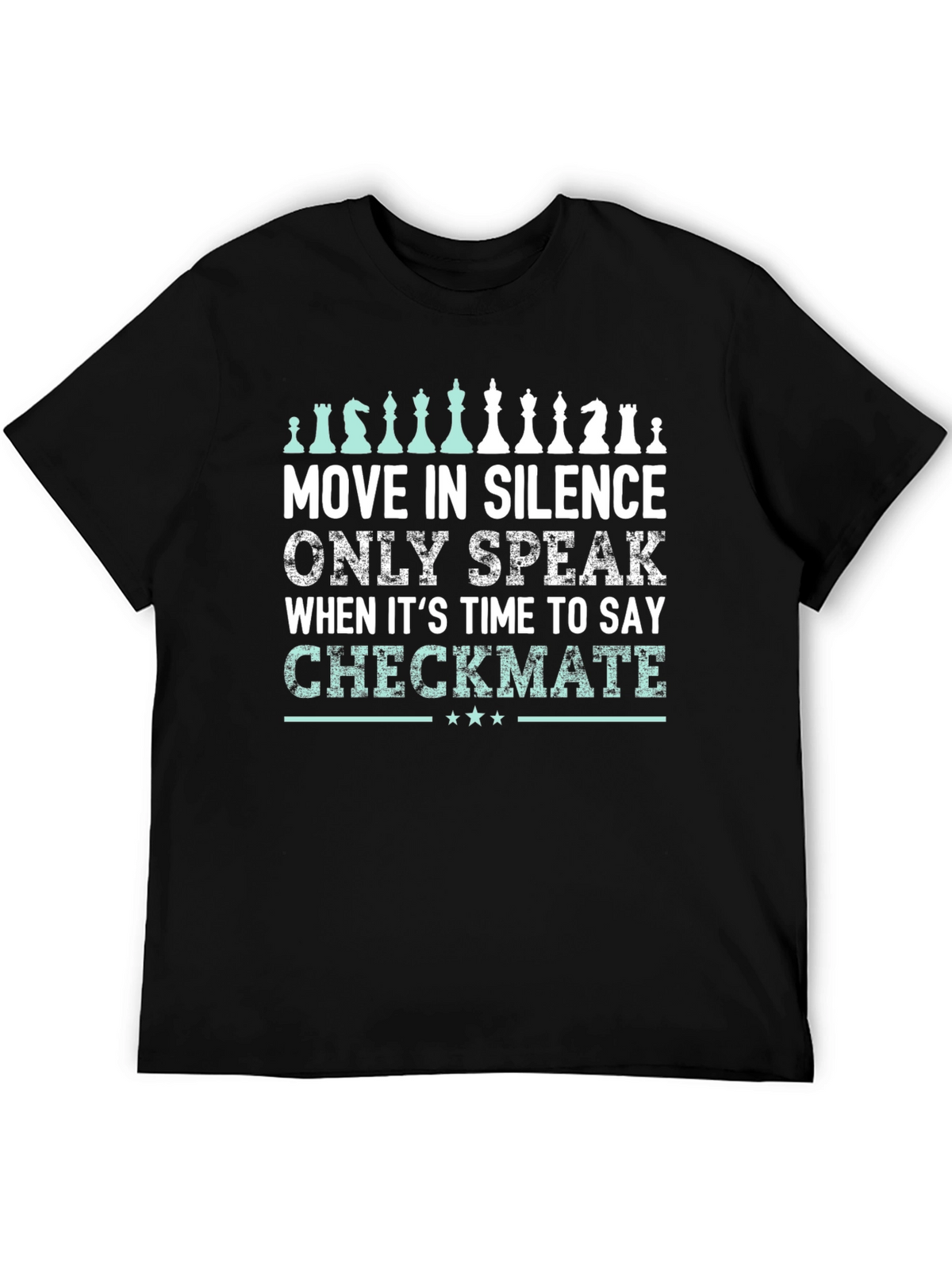 Move in Silence Chess T-Shirt - Checkmate Design