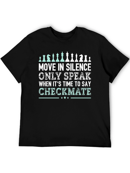 Move in Silence Chess T-Shirt - Checkmate Design