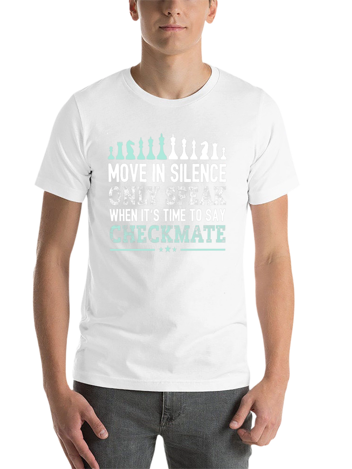 Move in Silence Chess T-Shirt - Checkmate Design