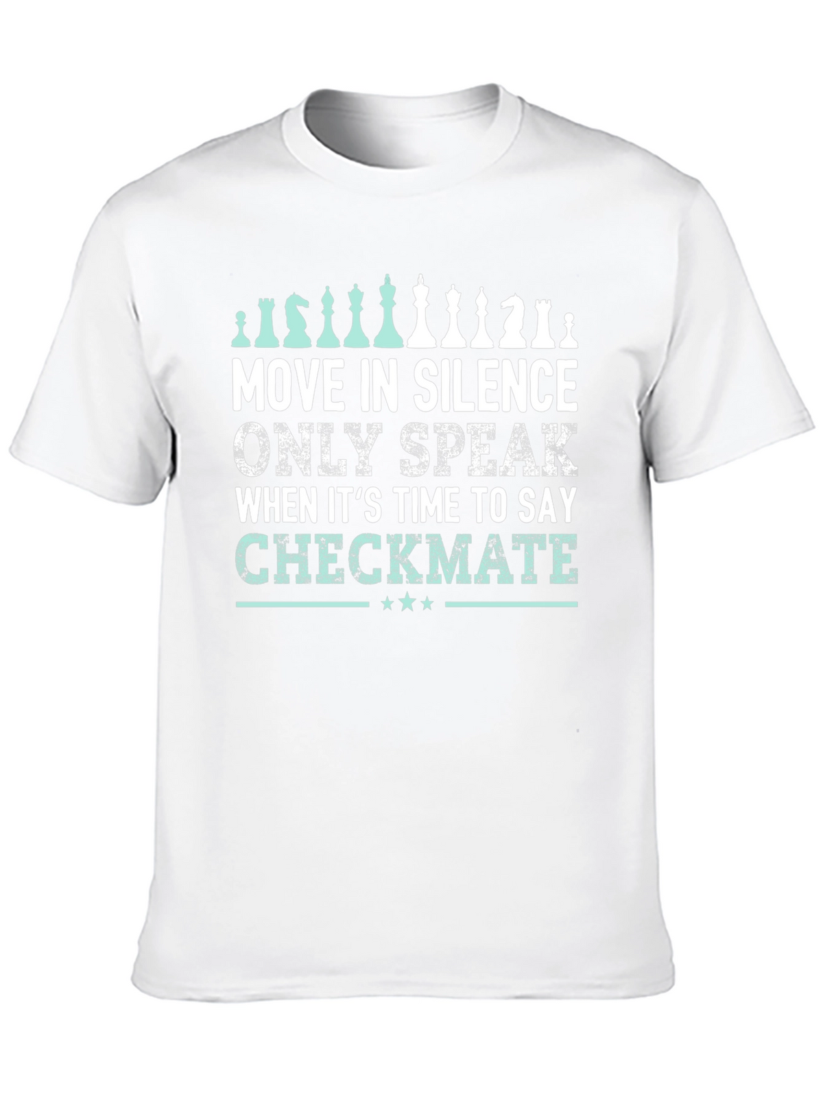 Move in Silence Chess T-Shirt - Checkmate Design