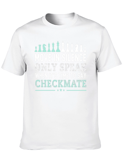 Move in Silence Chess T-Shirt - Checkmate Design