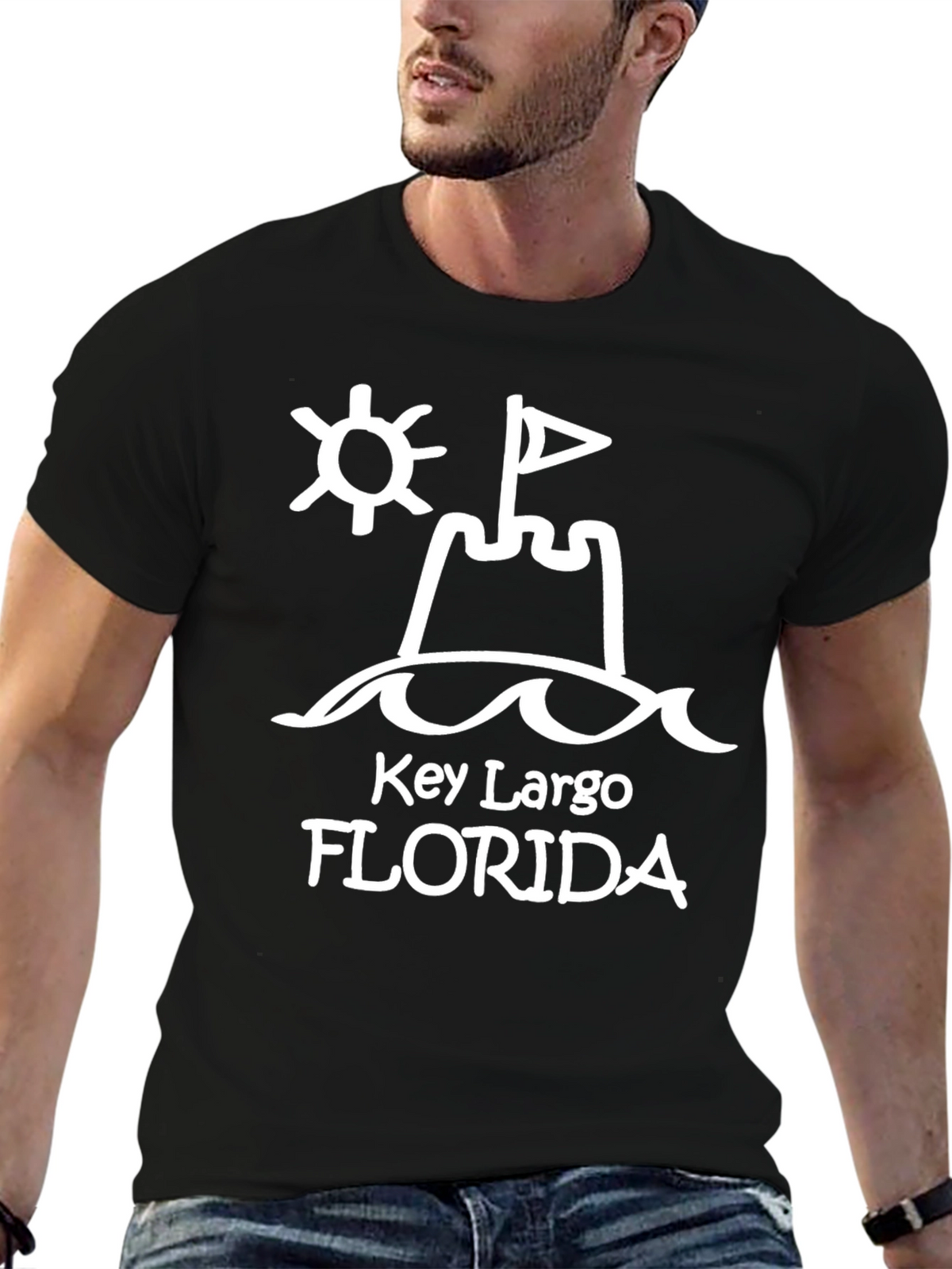 Key Largo Florida Beach Sandcastle T-Shirt