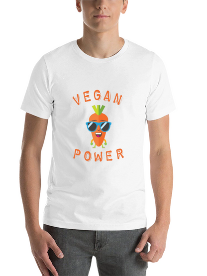 Vegan Power Graphic Tee - Carrot Cartoon