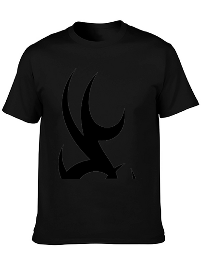 Abstract Black Graphic Print Tee