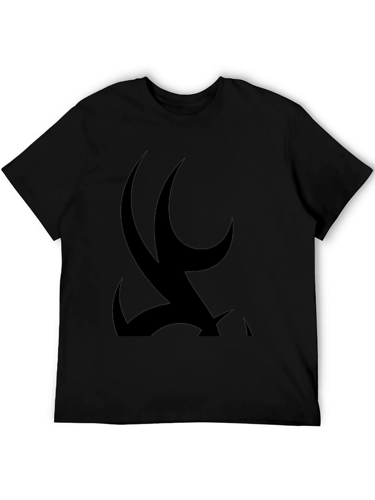 Abstract Black Graphic Print Tee