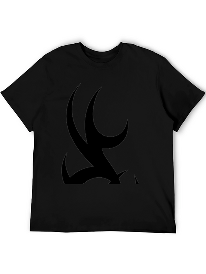 Abstract Black Graphic Print Tee