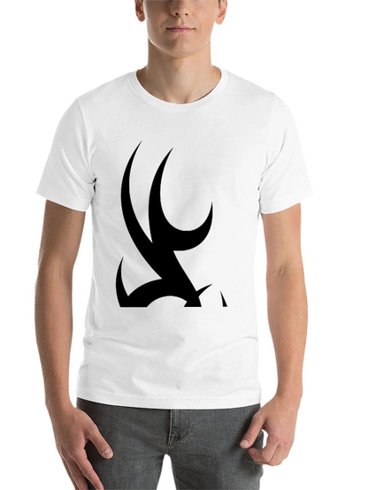 Abstract Black Graphic Print Tee
