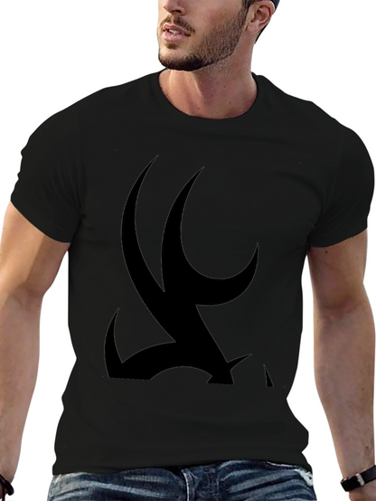 Abstract Black Graphic Print Tee