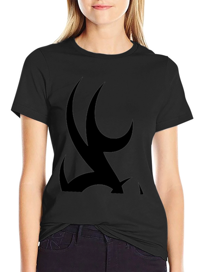 Abstract Black Graphic Print Tee