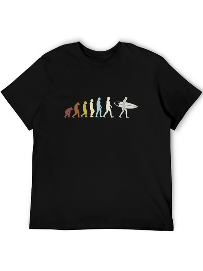 Evolution of Surfing T-Shirt - Black