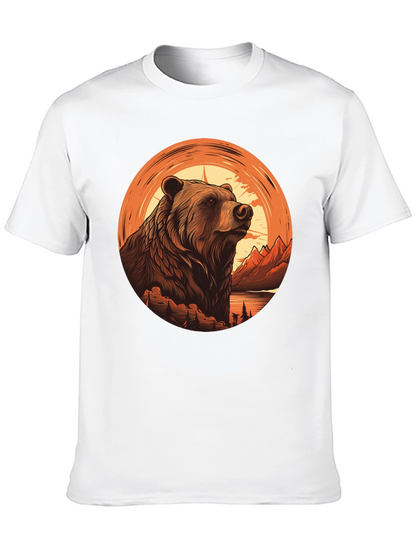 Grizzly Bear Graphic Tee - Nature Adventure Shirt