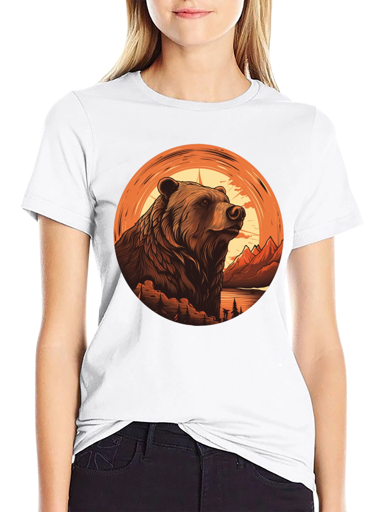 Grizzly Bear Graphic Tee - Nature Adventure Shirt