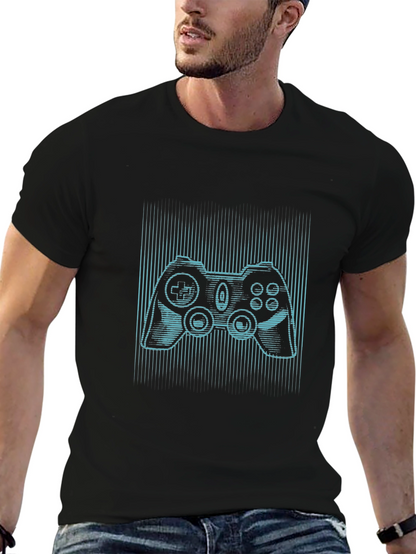 Gamer Style Black Tee - Controller Design
