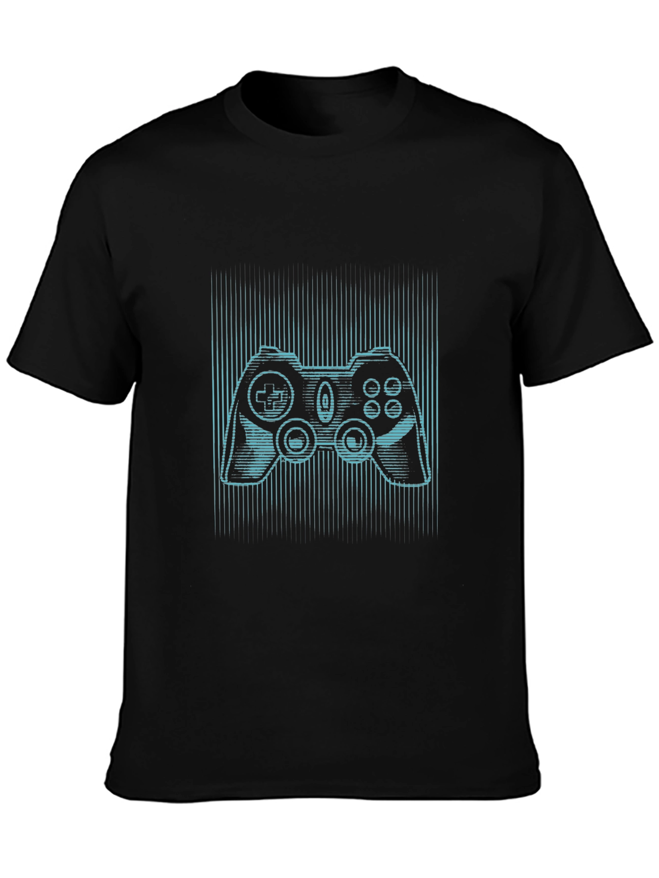 Gamer Style Black Tee - Controller Design