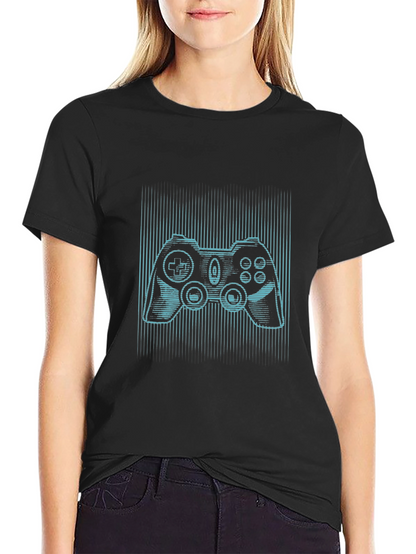 Gamer Style Black Tee - Controller Design
