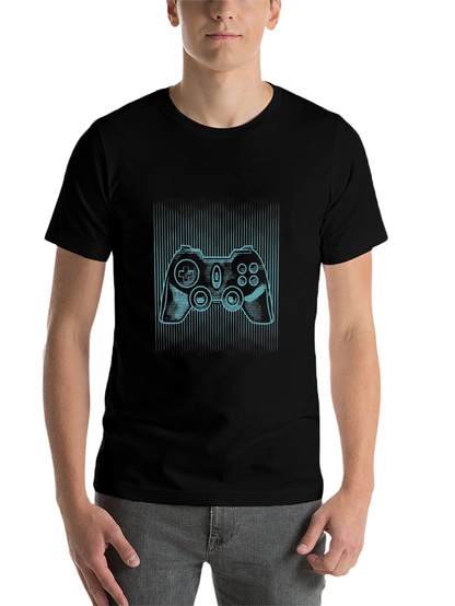 Gamer Style Black Tee - Controller Design
