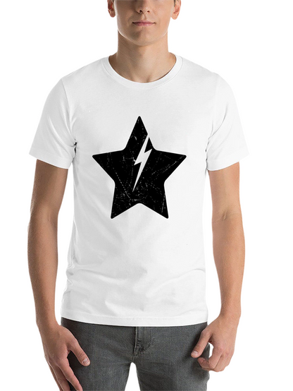 Black Star Lightning Bolt Graphic Tee