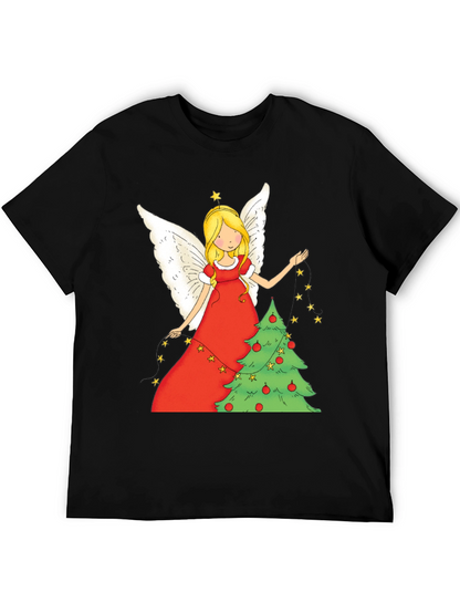 Festive Christmas Angel Graphic Tee