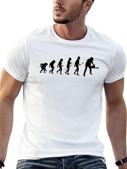 Evolution Chainsaw Humor Tee