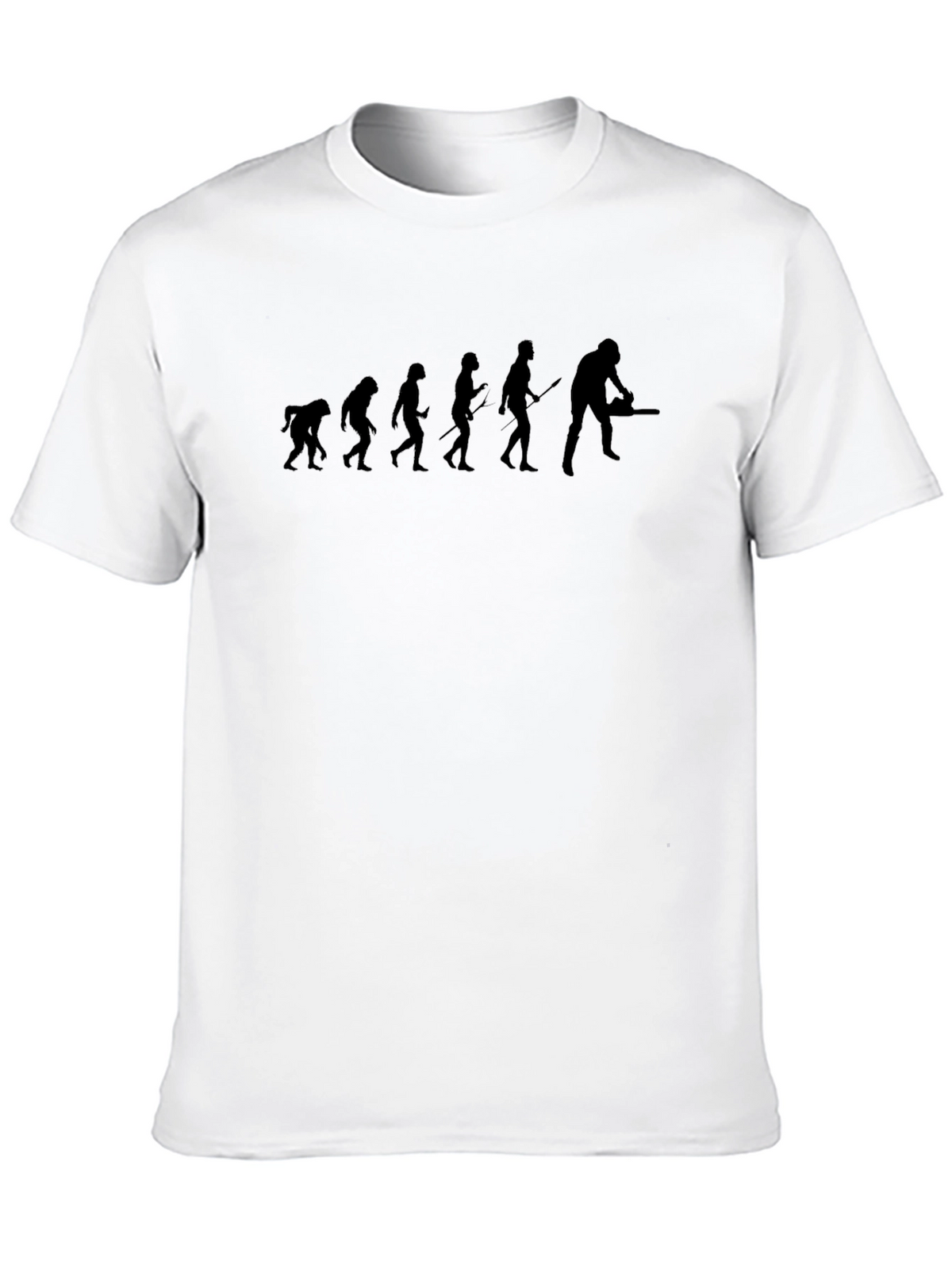 Evolution Chainsaw Humor Tee