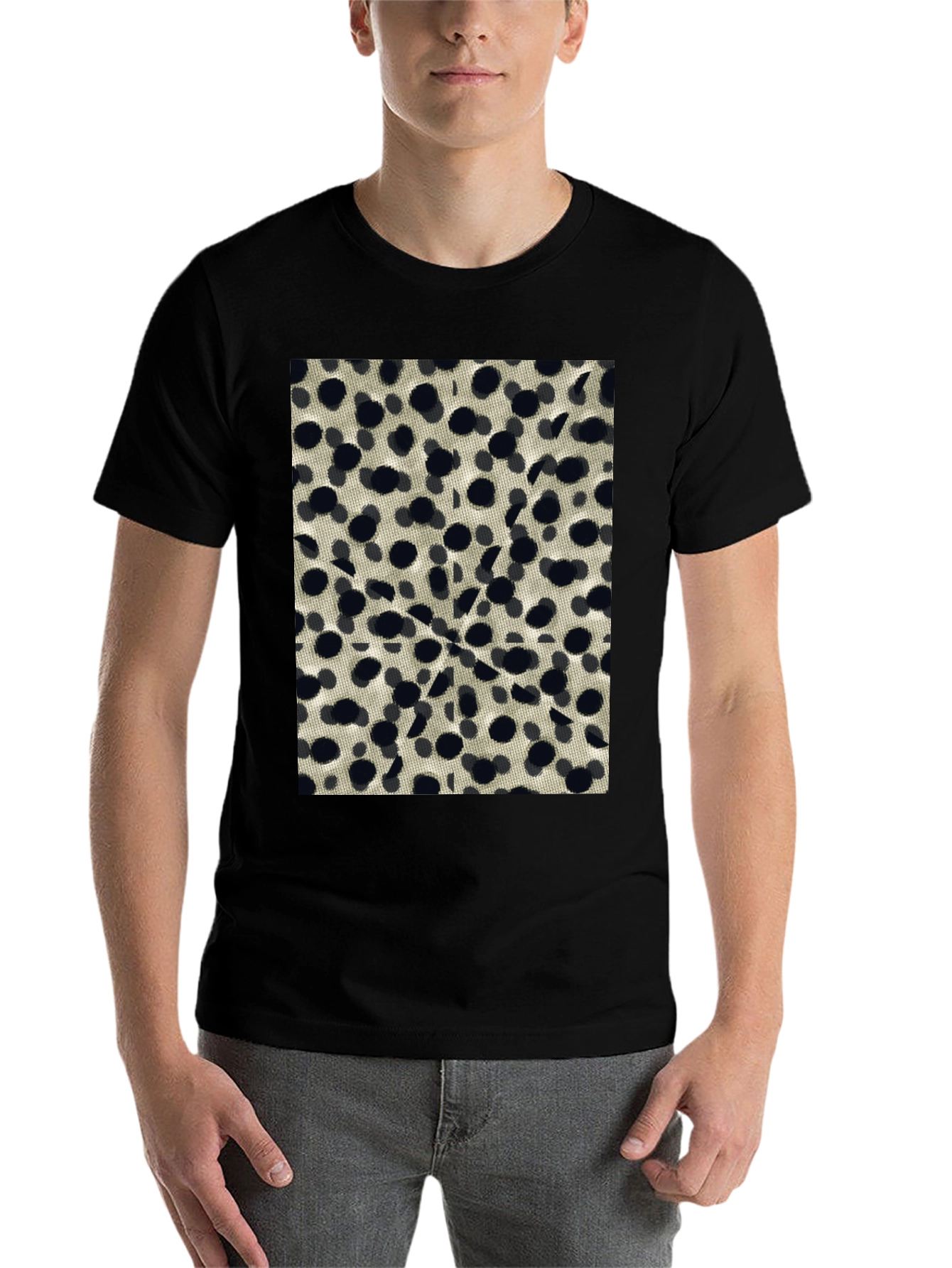 Abstract Dotted Black T-Shirt