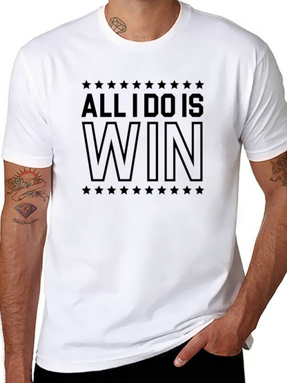 All I Do Is Win Black Graphic Tee