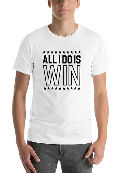 All I Do Is Win Black Graphic Tee