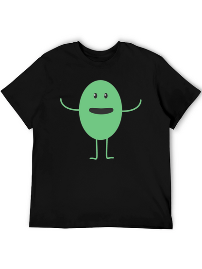 Funny Cartoon Character Black T-Shirt