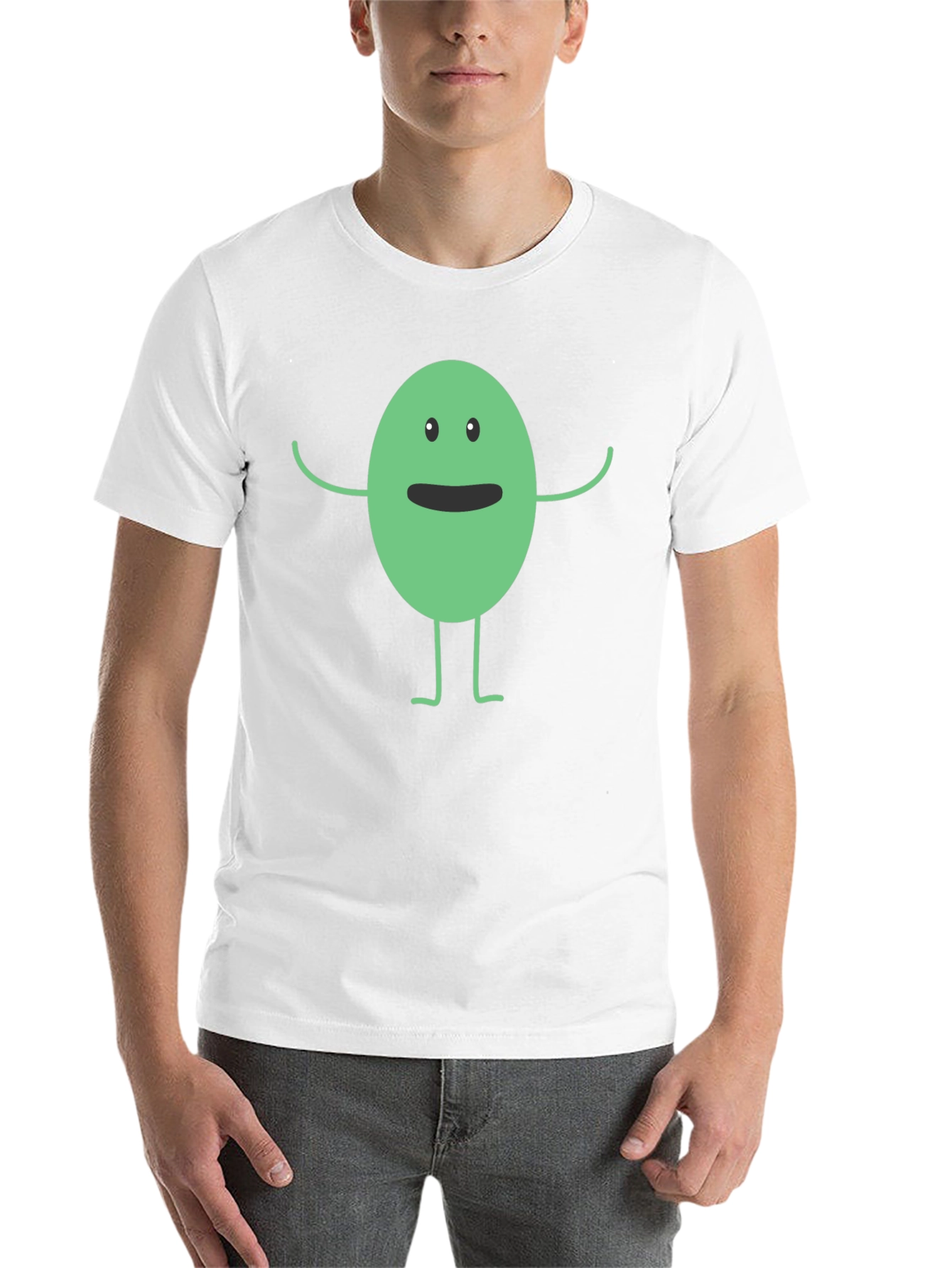 Funny Cartoon Character Black T-Shirt