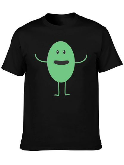 Funny Cartoon Character Black T-Shirt