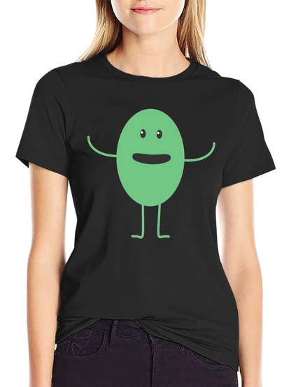 Funny Cartoon Character Black T-Shirt