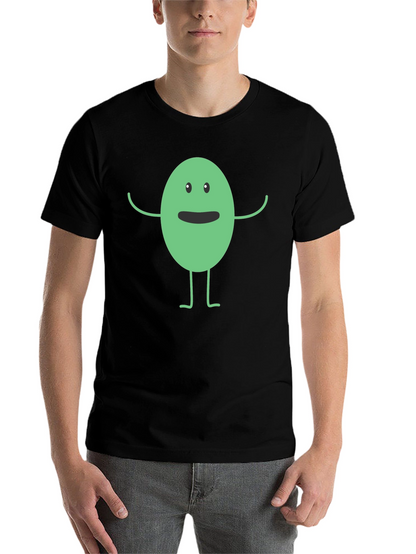 Funny Cartoon Character Black T-Shirt